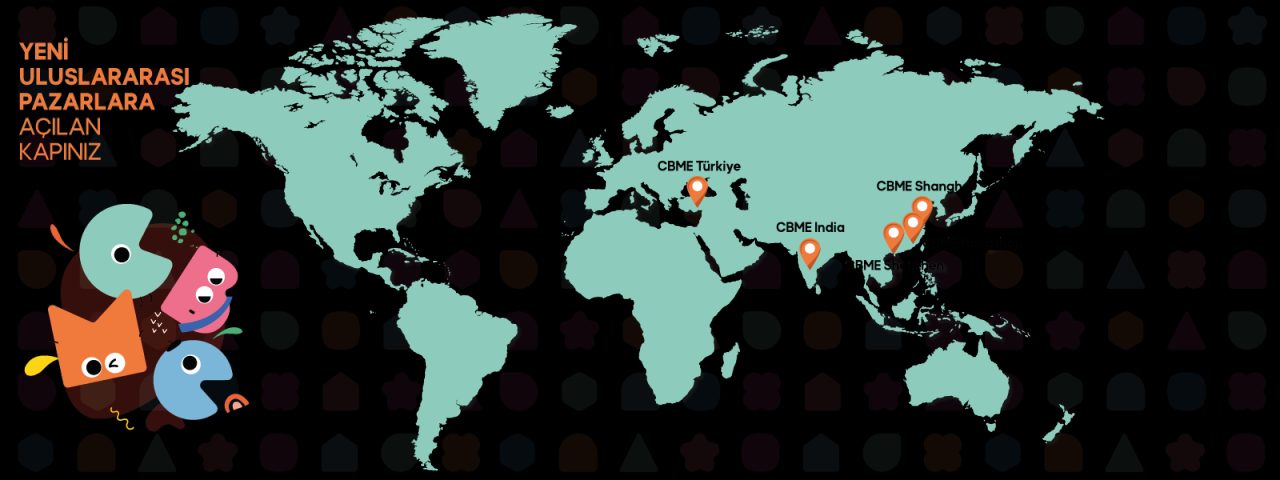 Global CBME map highlighting international locations.